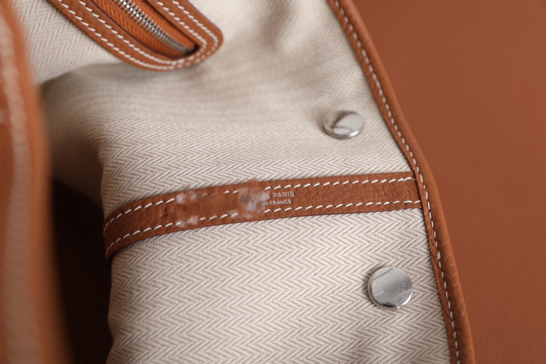 에르메스 가든파티30 골드브라운 토고가죽